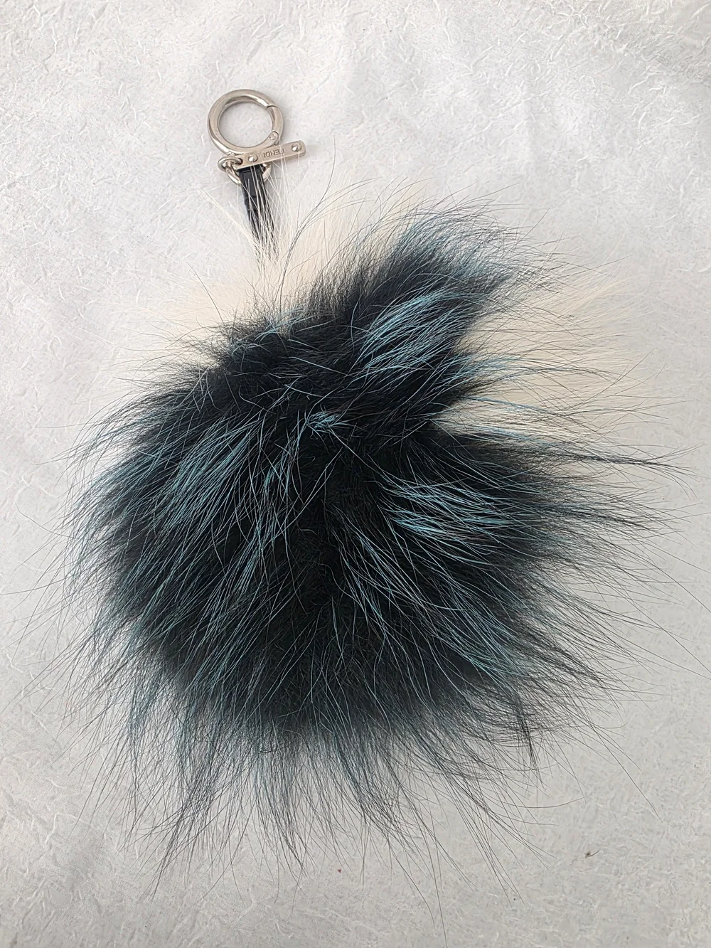 Auth Fendi Fur Monster Pom Bag/Key Charm
